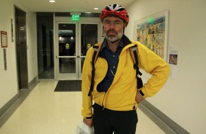 Bruce Byron supported the Bicycle, Pedestrian plan at Tuesday's council meeting
